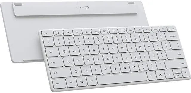 Alt view image 3 of 5 - Microsoft Designer Compact Keyboard - Glacier. Standalone Wireless Bluetooth Keyboard. Compatible with Bluetooth Enabled PCs/Mac