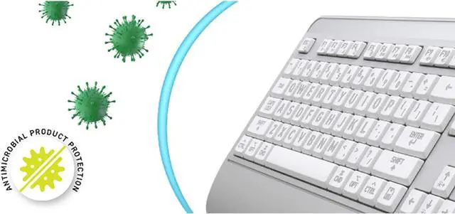 Alt view image 6 of 7 - AzIO KB540 Antimicrobial Keyboard (Mac)