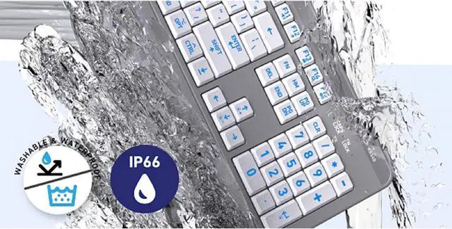 Alt view image 7 of 7 - AzIO KB540 Antimicrobial Keyboard (Mac)