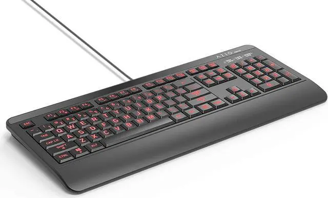 Alt view image 3 of 6 - AzIO KB530 Antimicrobial Keyboard (PC)