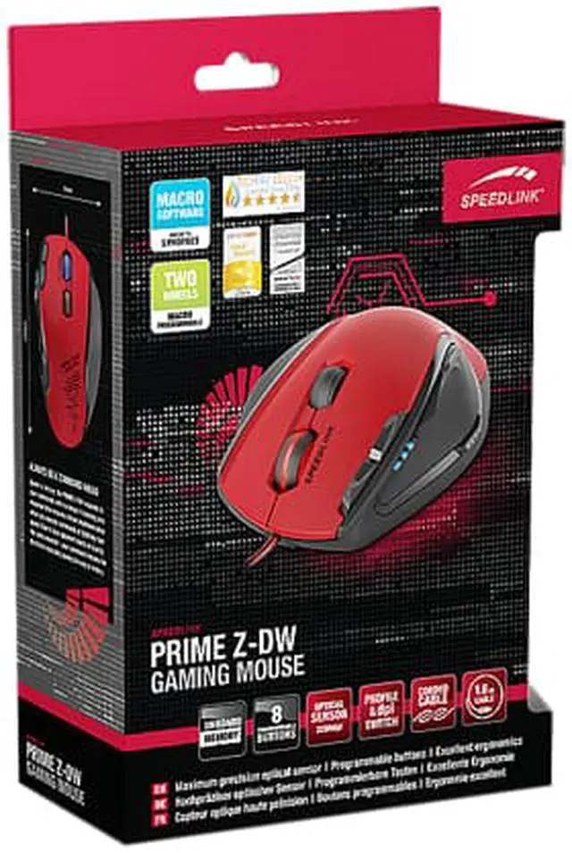 Alt view image 3 of 3 - Speedlink Prime Z-DW Optical Gaming Mouse