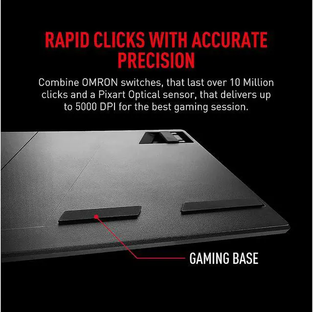 Alt view image 5 of 12 - MSI Vigor GK30 Gaming Keyboard & GM11 Gaming Mouse Combo - Mechanical Membrane Switches, 6-Zone RGB, Water Repellent & Splash-Proof, 5000 DPI - Black