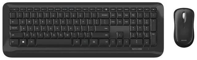 Main image of Incase Designed By Microsoft Wireless Desktop 850 - USB 2.0 Wireless, USB 2.0 Wireless, Optical 1000 dpi, Scroll Wheel, QWERTY, Symmetrical, AA, AAA