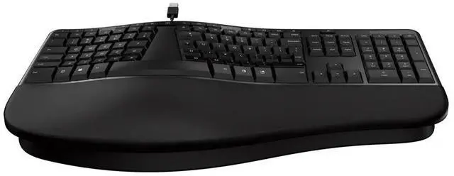 Alt view image 3 of 6 - Incase Designed by Microsoft Ergonomic Keyboard - Cable Connectivity - USB 2.0 Type A Interface - 126 Key(s) - MS Office, Emoji, Search, Multimedia, Mute, Volume Up, Volume Down, Music