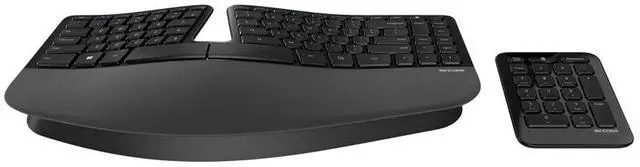 Alt view image 3 of 4 - Incase Designed by Microsoft Sculpt Ergonomic Keyboard for Business - Wireless Connectivity - RF - 2.40 GHz - USB Type A Interface - Windows, Mac OS, Android - AAA Battery Size Supported - Black