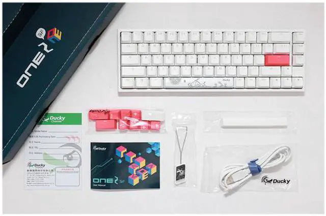Alt view image 4 of 5 - Ducky One 2 SF 65% RGB LED Mechanical Keyboard, White w/ Cherry MX Blue Switches