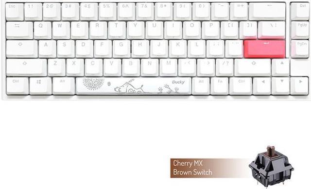 Ducky One 2 SF 65% RGB LED Mechanical Keyboard, White w/ Cherry MX Brown  Switches