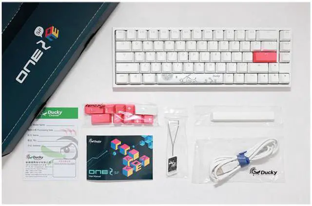 Alt view image 4 of 5 - Ducky One 2 SF 65% RGB LED Mechanical Keyboard, White w/ Cherry MX Brown Switches