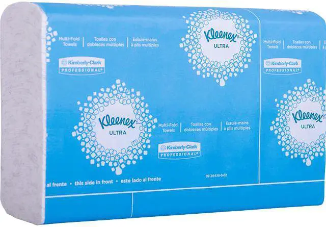 Main image of Kleenex Reveal Multi-Fold Hand Towels (46321), 8" x 9.4", For Kleenex Reveal Countertop System Dispenser, White, 2,400 Towels / Case, 16 Packs of 150 Paper Towels