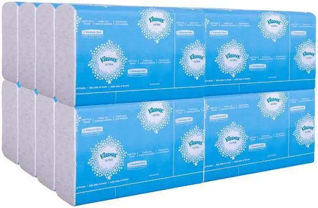 Alt view image 3 of 4 - Kleenex Reveal Multi-Fold Hand Towels (46321), 8" x 9.4", For Kleenex Reveal Countertop System Dispenser, White, 2,400 Towels / Case, 16 Packs of 150 Paper Towels