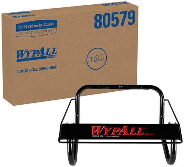 Alt view image 3 of 4 - Wall Mounted Dispenser for WypAll and Kimtech Wipes (80579), Jumbo Roll, Black