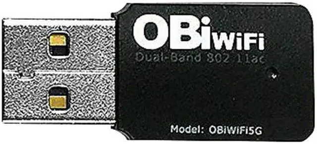 Alt view image 2 of 3 - Polycom Obihai OBiWiFi5G 2.4/5GHz Wireless 802.11AC Adapter for OBi200, OBi202, OBi1022, OBi1032, OBi1062 VoIP Phone and Device