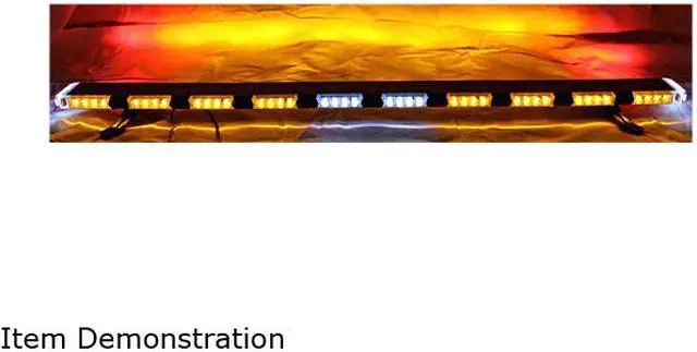 Alt view image 3 of 7 - 56“ 86 LED Emergency Flashing Light Bar Warning Truck Tow Wrecker Strobe Amber/White
