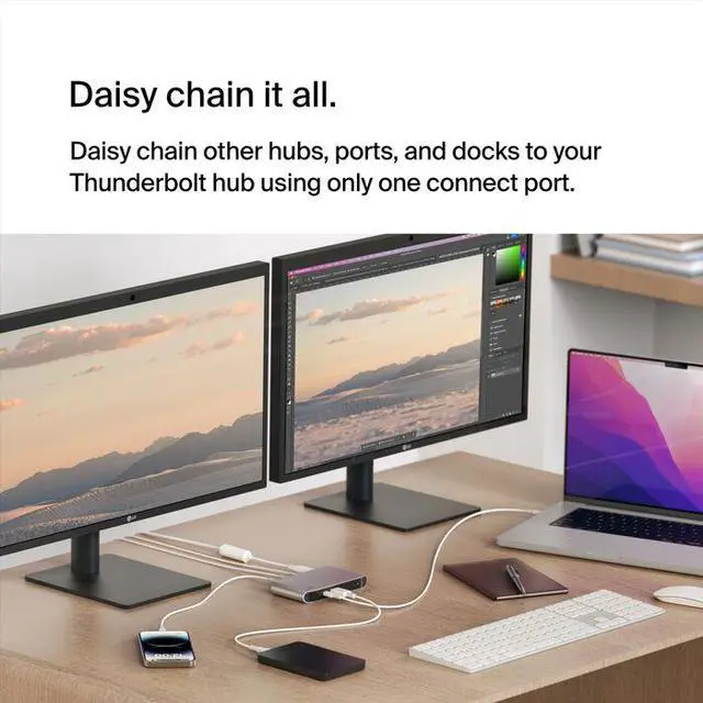 Alt view image 6 of 10 - Belkin Thunderbolt 4 - 5-in-1 Core Hub Solution - Gray INC013ttSGY