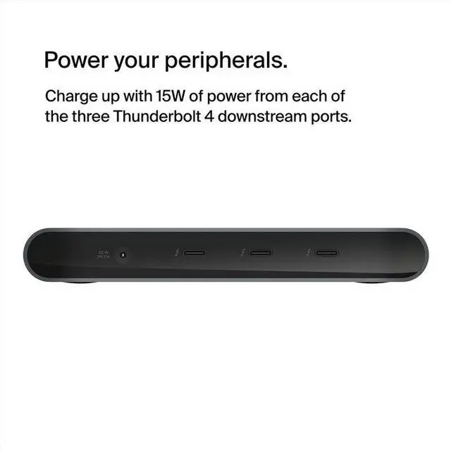 Alt view image 2 of 10 - Belkin Thunderbolt 4 - 5-in-1 Core Hub Solution - Gray INC013ttSGY