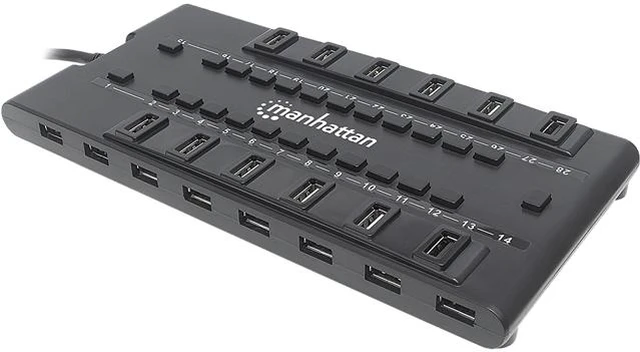 Main image of Manhattan Products 163606 Mondohub II 28 Port Usb Hub