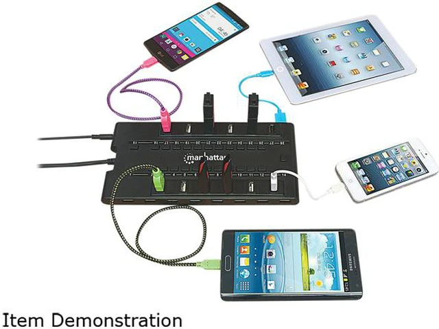 Alt view image 4 of 4 - Manhattan Products 163606 Mondohub II 28 Port Usb Hub