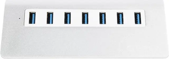 Main image of Powered USB HUB, ORICO Aluminum 7 Port Super Speed USB3.0 Hub with 24W(12V/2A) Power Adapter and 3.3Ft. USB3.0 Cable Cord for iMac MacBook PC Laptop