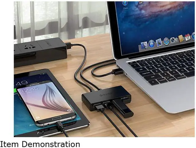 Alt view image 6 of 7 - ORICO Ultra Slim Portable 4-Port USB3.0 Data HUB with Reserved Micro USB DC 5V Power Port for Windows,XP, Vista ,Windows, Linux and Mac Desktop or Laptop -Black