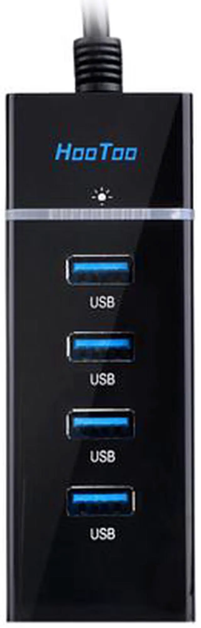 Alt view image 5 of 7 - HooToo® HT-UH007 USB 3.0 HUB (4 Port, Bus-Powered, Built-in 1ft USB 3.0 Cable)