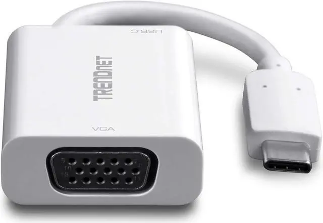 Alt view image 4 of 7 - TRENDnet TUC-VGA2, USB-C to VGA HDTV Adapter with PD support