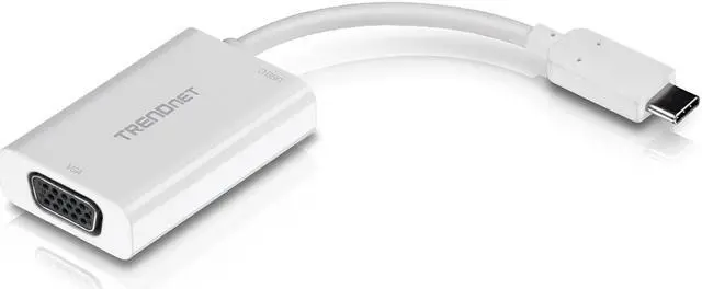 Alt view image 7 of 7 - TRENDnet TUC-VGA2, USB-C to VGA HDTV Adapter with PD support
