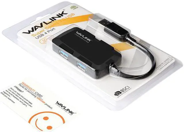 Alt view image 7 of 7 - Wavlink USB 3.0 Hub with 4 Ports and LED Indicator Super Speed USB 3.0 4-Port HUB USB Splitter Up To 5Gbps Built-in Cable USB Extender for iMac, MacBook Air, MacBook Pro, MacBook, Mac Mini, PC, Laptop