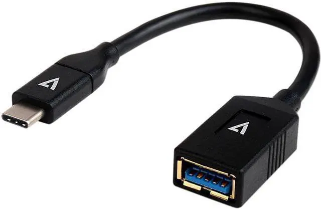 Main image of V7 Black Usb Cable Usb 3.0 A Female To Usb-C Male 0.3M 1Ft