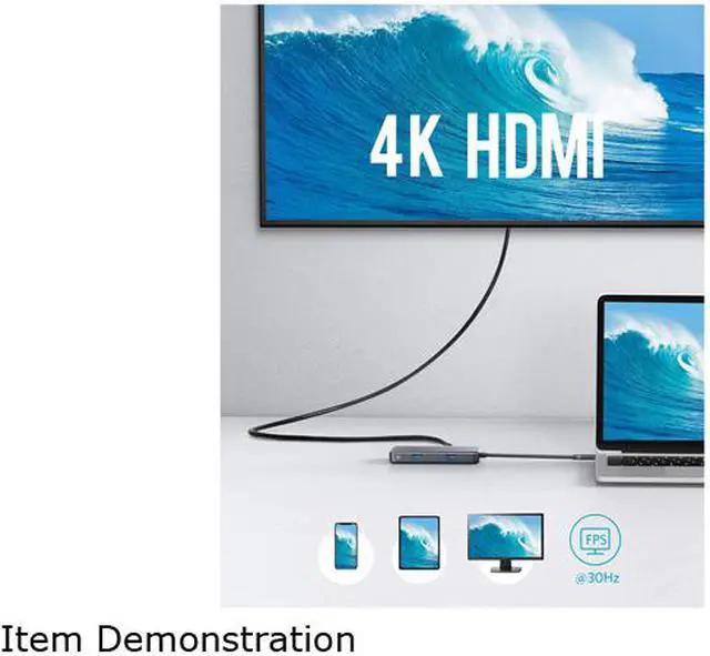 Alt view image 6 of 7 - Anker USB C Hub Adapter, PowerExpand+ 7-in-1 USB C Adapter, with 4K USB C to HDMI, 60W Power Delivery, 1Gbps Ethernet, 2 USB 3.0 Ports, SD and microSD Card Readers, for MacBook Pro, XPS, Pixelbook