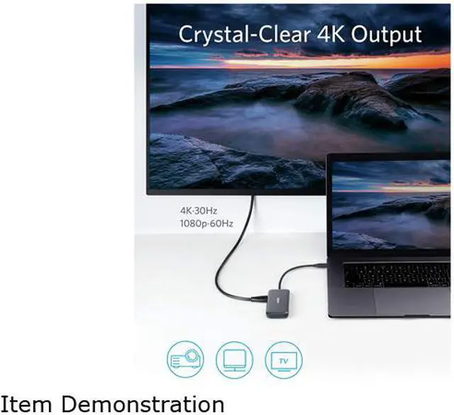 Alt view image 6 of 6 - Anker USB C Hub Adapter, 5-in-1 USB C Adapter, with 4K USB C to HDMI , SD and microSD Card Reader, 2 USB 3.0 Ports, for MacBook Pro 2019/2018/2017, iPad Pro 2019/2018, Pixelbook, XPS, and More