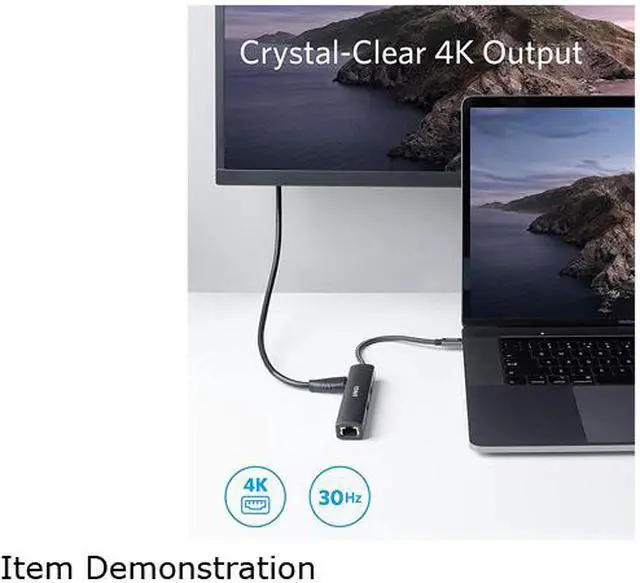 Alt view image 6 of 7 - Anker PowerExpand+ USB-C Hub Adapter, 5-in-1 USB C Adapter with 4K USB C to HDMI, Ethernet Port, 3 USB 3.0 Ports, for MacBook Pro, iPad Pro, XPS, Pixelbook, and More