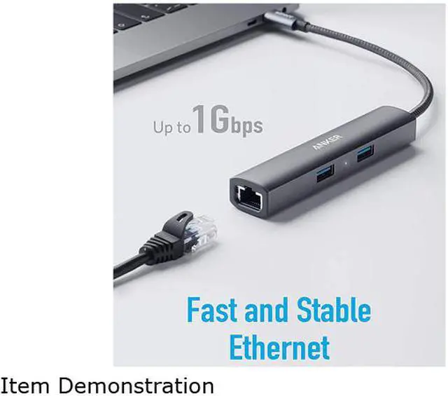 Alt view image 7 of 7 - Anker PowerExpand+ USB-C Hub Adapter, 5-in-1 USB C Adapter with 4K USB C to HDMI, Ethernet Port, 3 USB 3.0 Ports, for MacBook Pro, iPad Pro, XPS, Pixelbook, and More