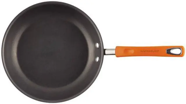 Alt view image 2 of 8 - Rachael Ray Hard-Anodized Nonstick 10-Piece Cookware Set, Gray with Orange Handles