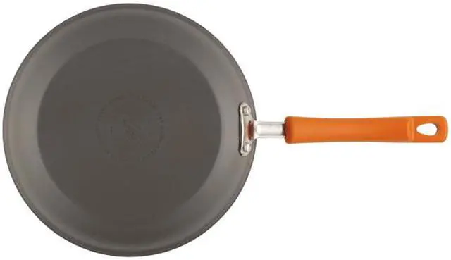 Alt view image 3 of 8 - Rachael Ray Hard-Anodized Nonstick 10-Piece Cookware Set, Gray with Orange Handles