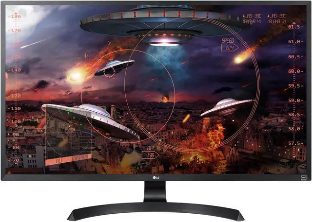 Alt view image 4 of 8 - LG 32MU59-B Matte Black 32" Class UHD 4K AMD FreeSync Gaming Monitor, Anti-Glare, sRGB, 300 cd/m2, 2 x HDMI, DisplayPort, Tilt, Height Adjustable, VESA Compatible