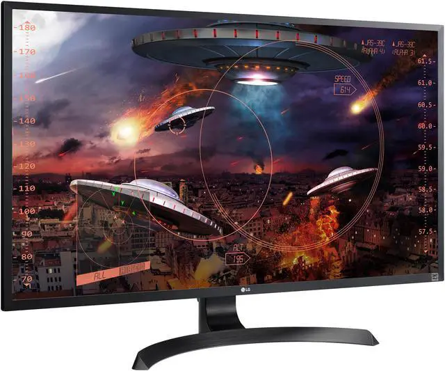 Alt view image 3 of 8 - LG 32MU59-B Matte Black 32" Class UHD 4K AMD FreeSync Gaming Monitor, Anti-Glare, sRGB, 300 cd/m2, 2 x HDMI, DisplayPort, Tilt, Height Adjustable, VESA Compatible