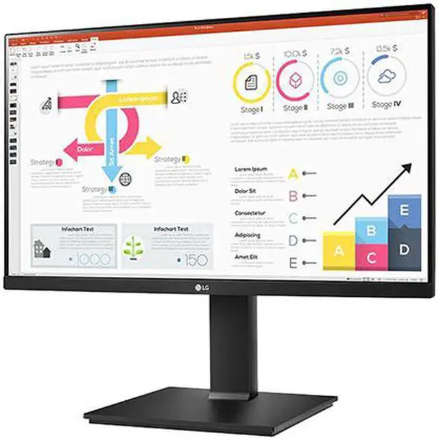 Alt view image 3 of 14 - LG 24BP75Q-B LED Monitor 24" (23.8" Viewable) - 2560 x 1440 QHD - IPS - 300 cd/m2 - 1000:1 - HDR10 - 5 ms - HDMI, DisplayPort, USB-C - Black