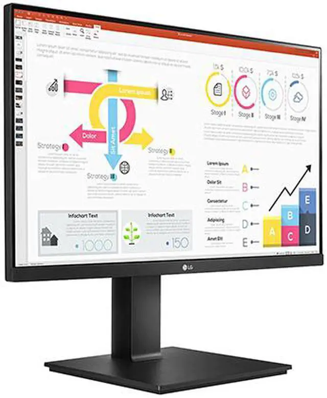 Alt view image 5 of 14 - LG 24BP75Q-B LED Monitor 24" (23.8" Viewable) - 2560 x 1440 QHD - IPS - 300 cd/m2 - 1000:1 - HDR10 - 5 ms - HDMI, DisplayPort, USB-C - Black