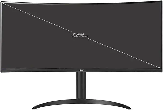 Alt view image 2 of 12 - LG 34BP65C-B 34" UWQHD 3440 x 1440 Curved Screen LED LCD Monitor 21:9 160Hz FreeSync VA Monitor