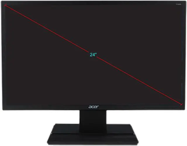 Alt view image 3 of 5 - Acer V246HL 24" Full HD LED-Backlit Widescreen LCD Monitor
