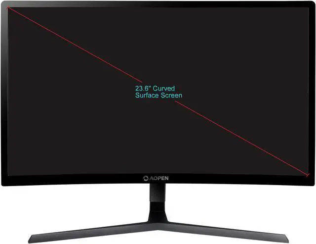 Alt view image 5 of 8 - Aopen 24HC1QR Pbidpx 24" (23.6" Viewable) 144hz Full HD 1920 x 1080 Curved 1800R FreeSync Gaming Monitor with DVI, HDMI and DisplayPort
