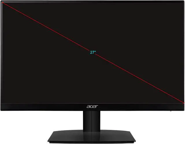 Alt view image 4 of 4 - Acer HA270 Bbix 27" 1920 x 1080 75Hz 1ms VGA HDMI AMD FreeSync Widescreen Black Ultra Thin IPS LED Monitor