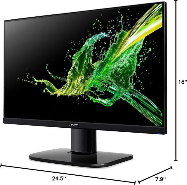 Alt view image 4 of 11 - Acer KA272 EBI 27" IPS Full HD (1920 x 1080) Zero-Frame Gaming Office Monitor | AMD FreeSync Technology | Up to 100Hz Refresh | 1ms (VRB) | Low Blue Light | Tilt | HDMI & VGA Ports,Black