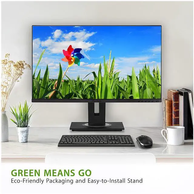 Alt view image 3 of 12 - ViewSonic VG2755 27 Inch IPS 1080p Monitor with USB C 3.1, HDMI, DisplayPort, VGA and 40 Degree Tilt Ergonomics for Home and Office