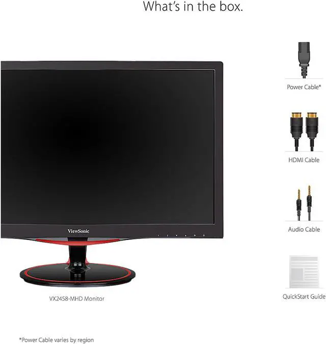 Alt view image 5 of 14 - ViewSonic VX2458-MHD 24 Inch 1080p 1ms 144Hz Gaming Monitor with FreeSync Premium Flicker-Free and Blue Light Filter HDMI and DP