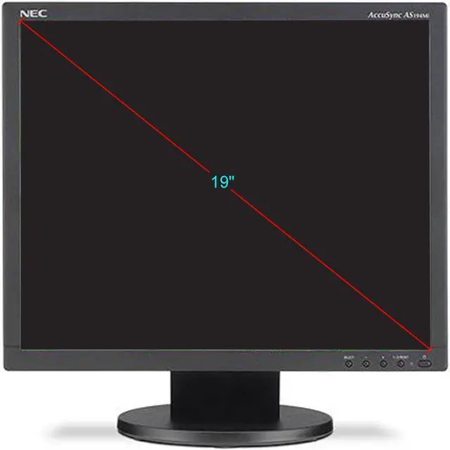 Alt view image 2 of 3 - NEC AS19Mi-BK 19" 1280x1024 LED Backlit LCD Display Monitor