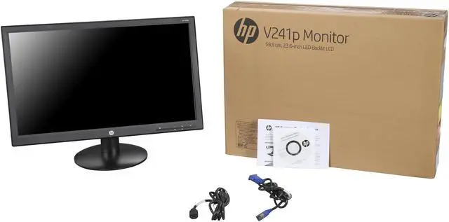 Alt view image 8 of 8 - HP Business Smart buy V241P 23.6" Black 1920x1080 LED Backlight LCD Monitor 8ms (GTG) 250cd/m2