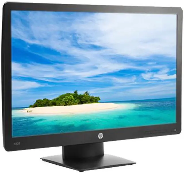 Alt view image 3 of 3 - HP Pro P203 X7R53AA 20" Monitor, 1600x900, 5ms, DP, VGA, Tilt