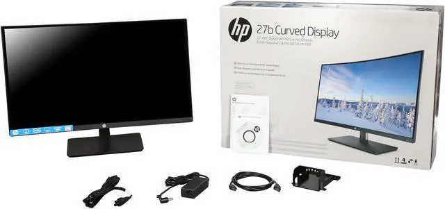 Alt view image 9 of 8 - HP 27b 27" LED Monitor 16:9 Full HD 1920 x 1080 16.7 Million Colors 300 cd/m2 DCR 10,000,000:1 HDMI, DisplayPort WEEE, cTUVus, China Energy Label (CEL), EP