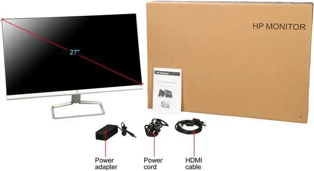 Alt view image 7 of 7 - HP 2XN62AA 27F 27" 1920x1080 FHD IPS LED Display Monitor